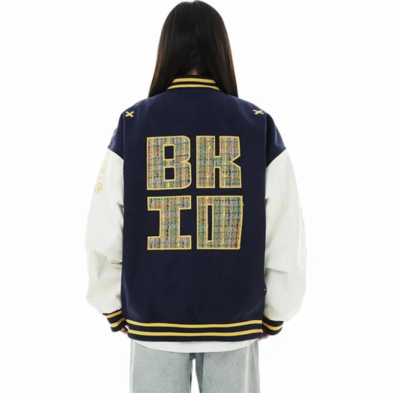 Manekniv Baseball Jacket Unisex Navy Blue-3