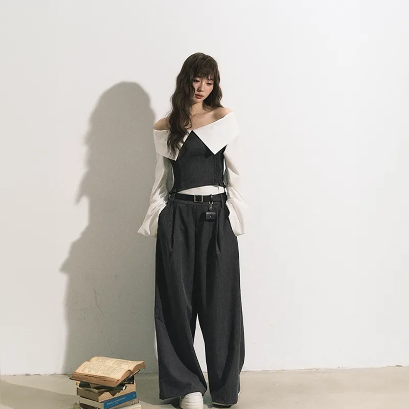 KUNZHUDAXIANG Casual Style Set Women's Gray Shades Single Item-3