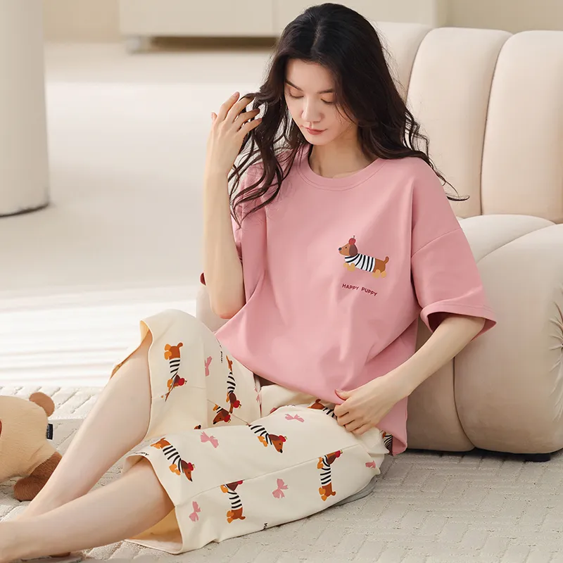 MIIOW Pajama Set Women's Peach Pink-7