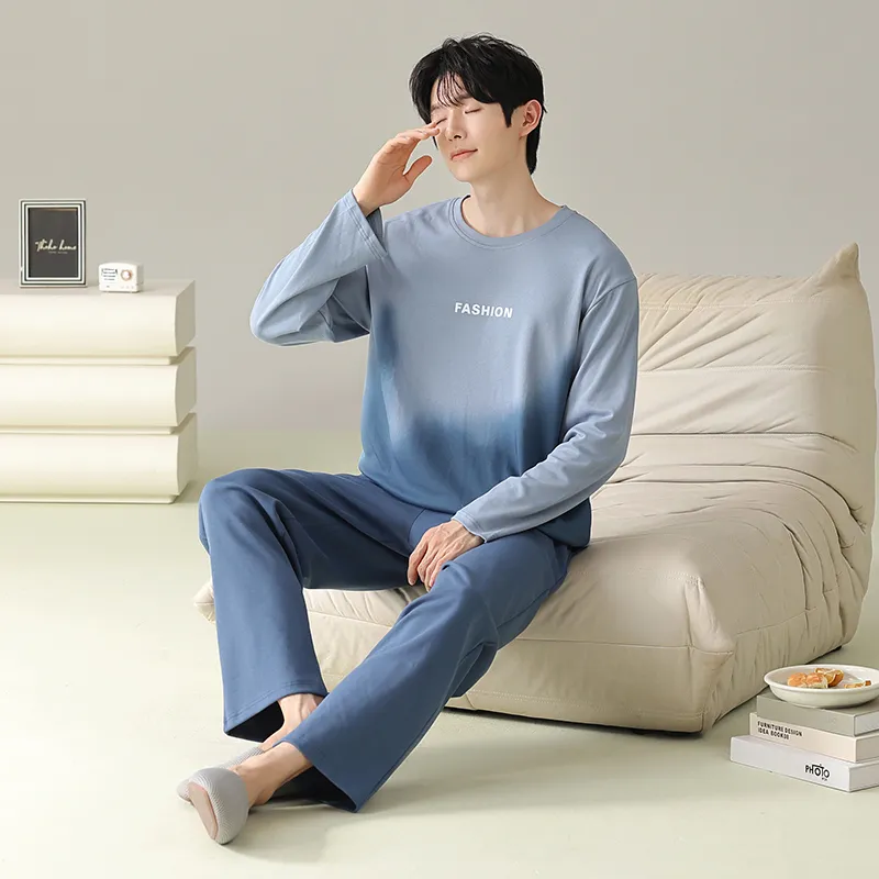 MIIOW Pajama Set Men's Gradient Blue-3