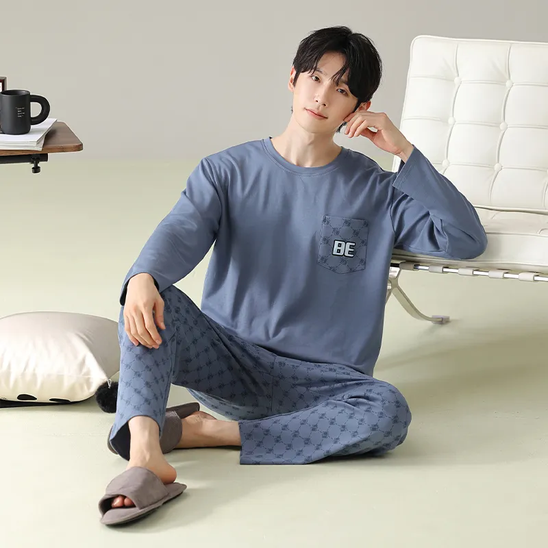 MIIOW Pajama Set Men's Sea Blue-2