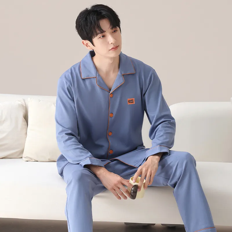 MIIOW Pajama Set Men's Sea Blue-4