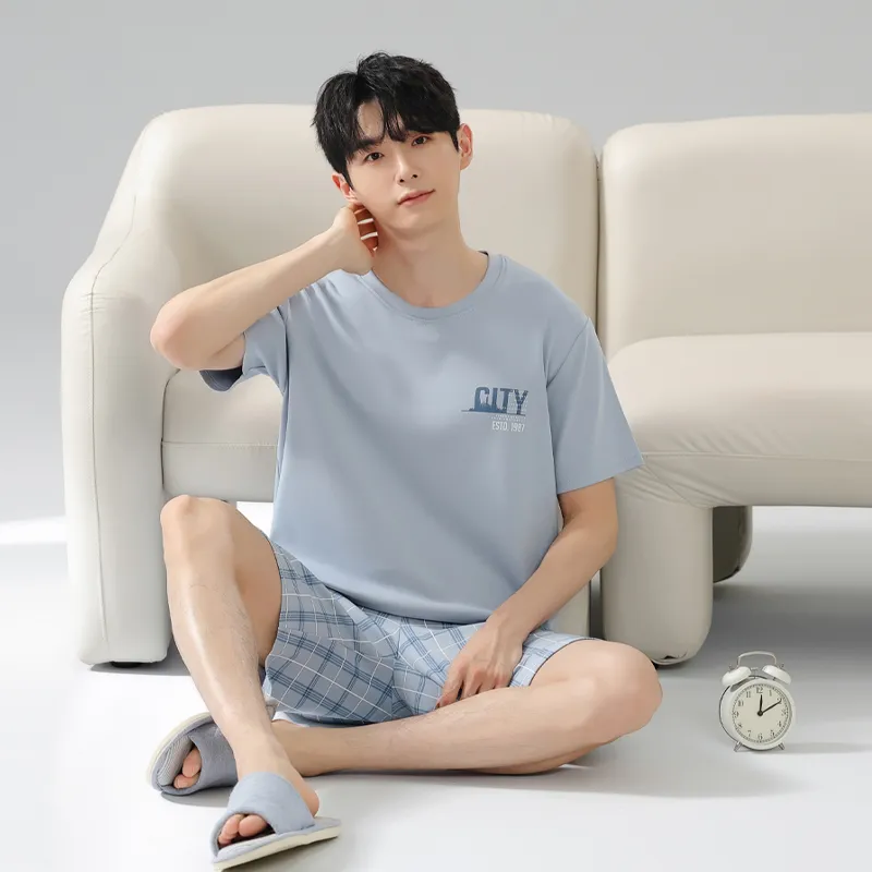 MIIOW Pajama Set Men's Sky Blue-2