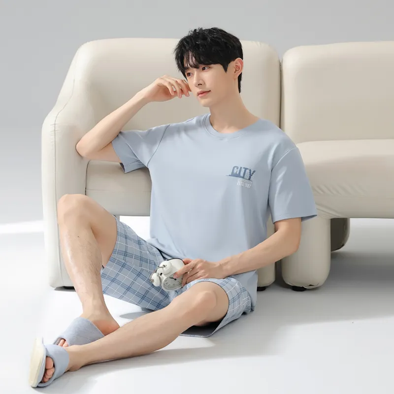 MIIOW Pajama Set Men's Sky Blue-4