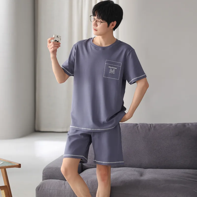 MIIOW Pajama Set Men's Pitch Black Blue-2