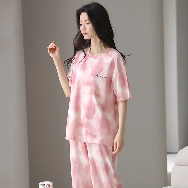 MIIOW Pajama Set Unisex White Pink-7