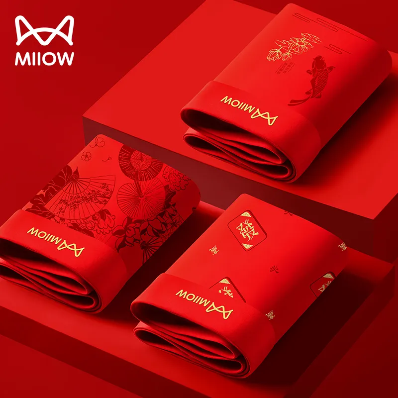 MIIOW Underpants Men's 3 Pack Red-1