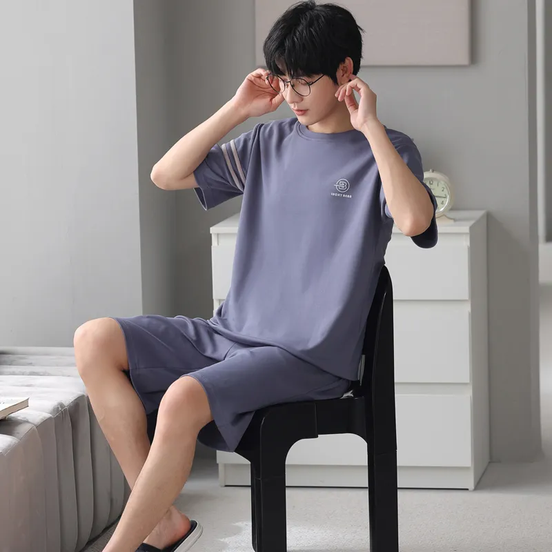 MIIOW Pajama Set Men's Cyan Purple-4