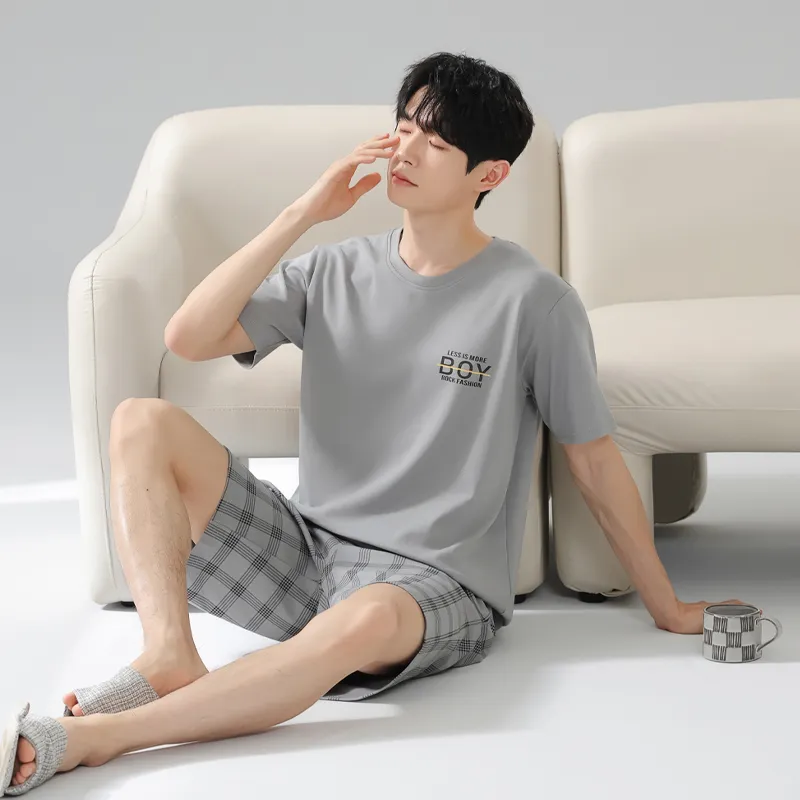 MIIOW Pajama Set Men's Silver Gray-5