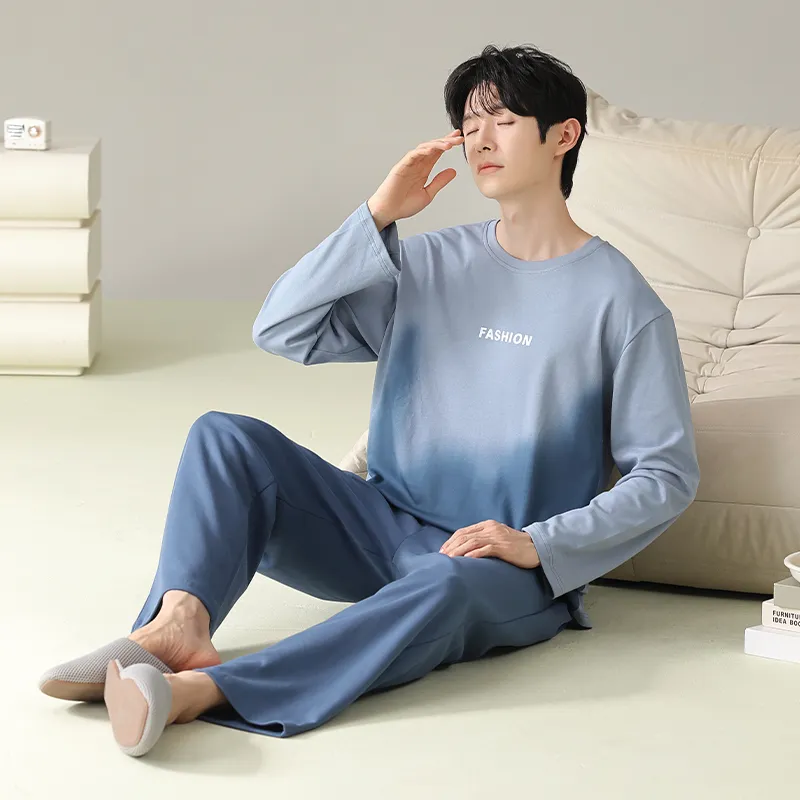 MIIOW Pajama Set Men's Gradient Blue-2
