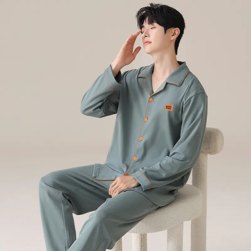 MIIOW Pajama Set Men's Dark Gray Green-4