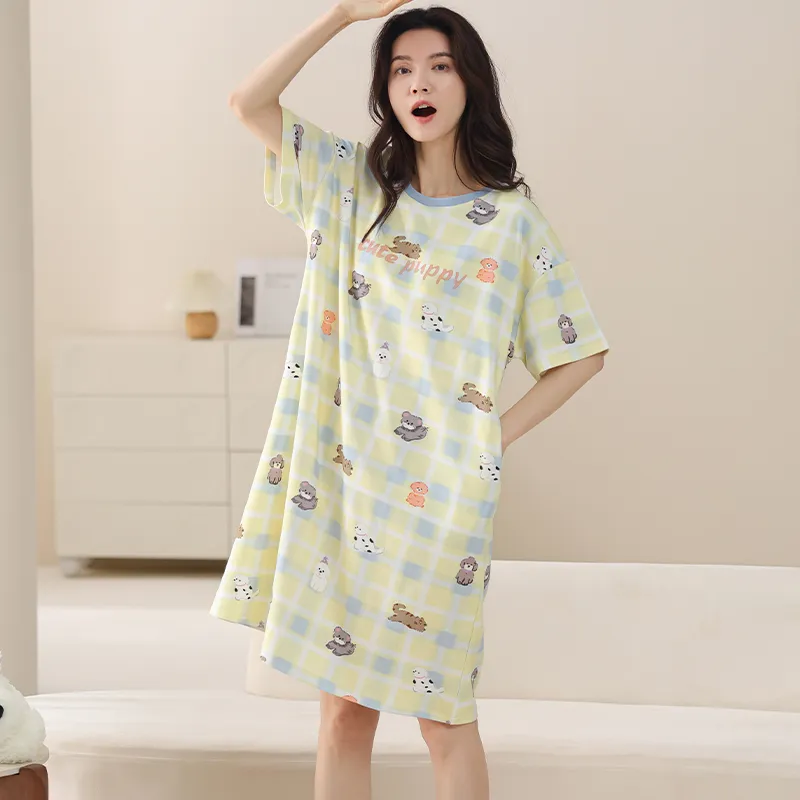 MIIOW Nightgown Women's Light Yellow-6