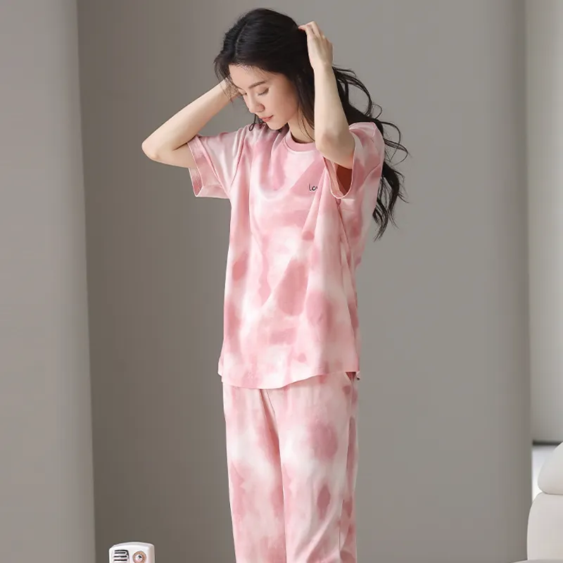 MIIOW Pajama Set Unisex White Pink-6