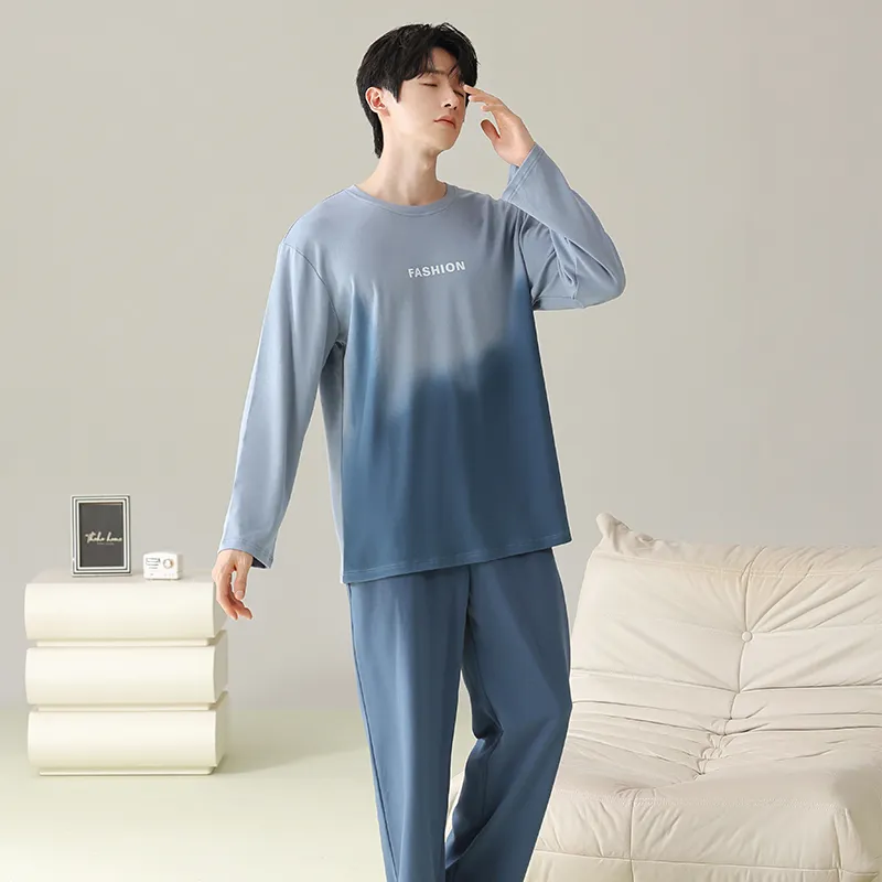 MIIOW Pajama Set Men's Gradient Blue-5