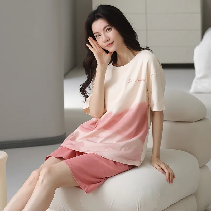 MIIOW Pajama Set Women's Peach Pink-5