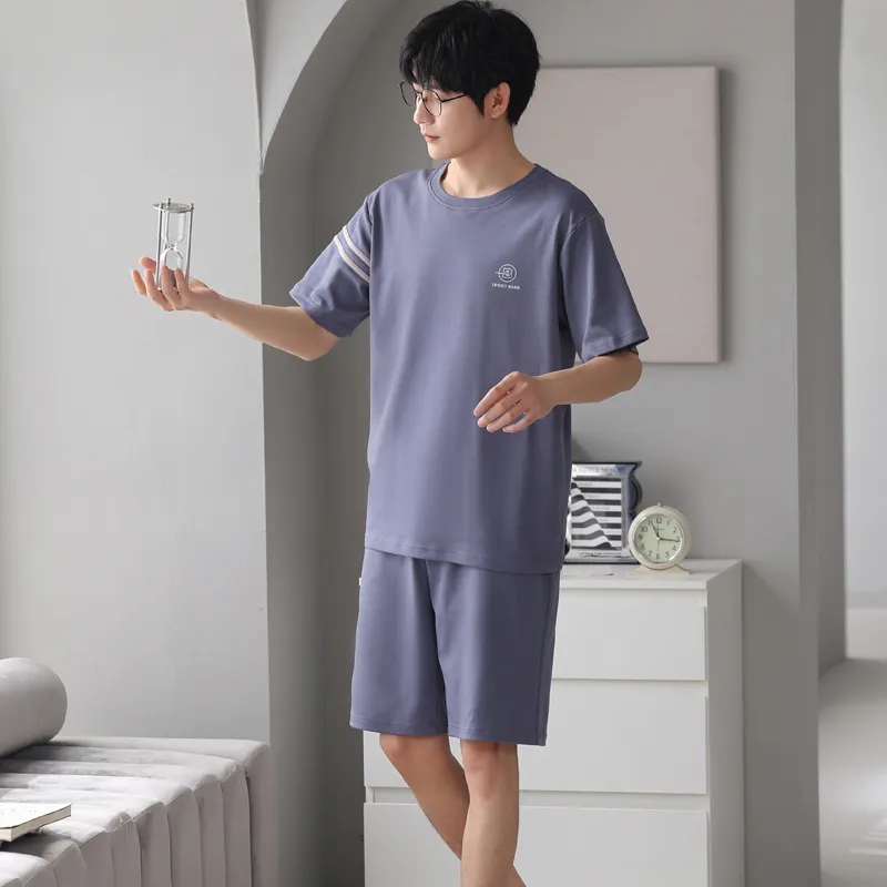 MIIOW Pajama Set Men's Cyan Purple-1