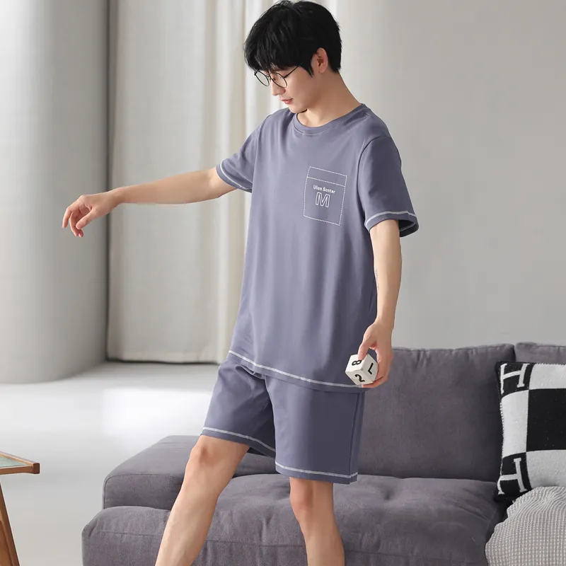 MIIOW Pajama Set Men's Pitch Black Blue-1