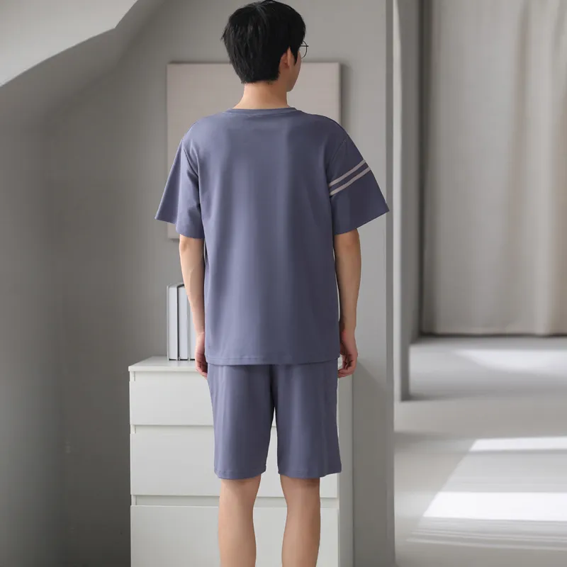 MIIOW Pajama Set Men's Cyan Purple-3
