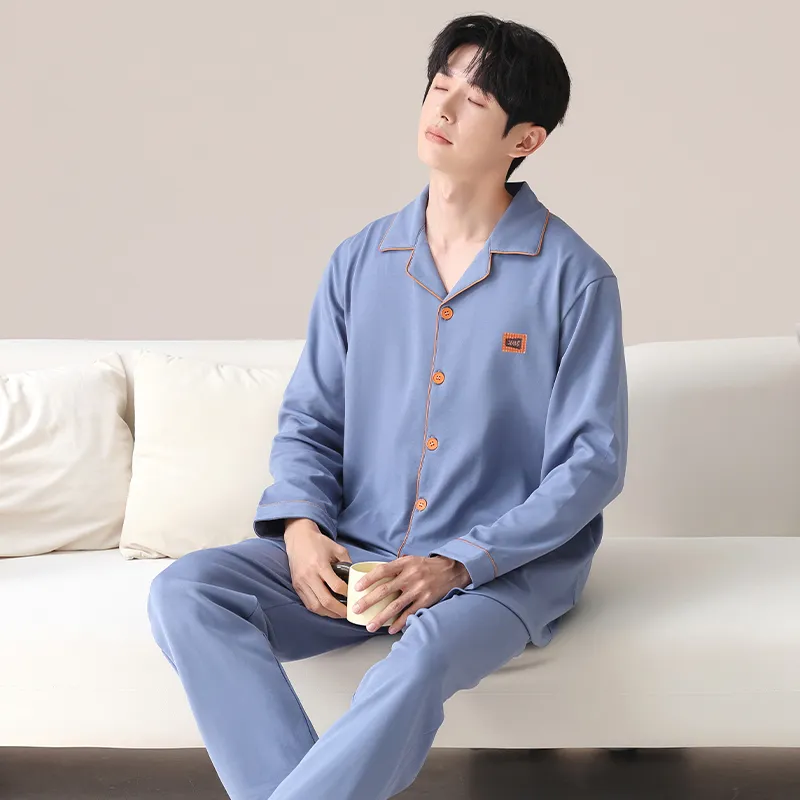 MIIOW Pajama Set Men's Sea Blue-3