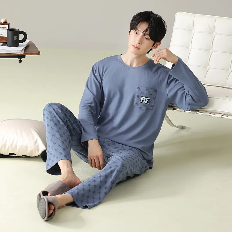 MIIOW Pajama Set Men's Sea Blue-1