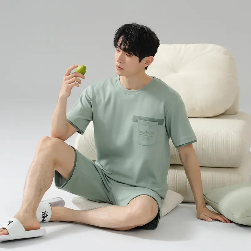 MIIOW Pajama Set Men's Avocado Green-1