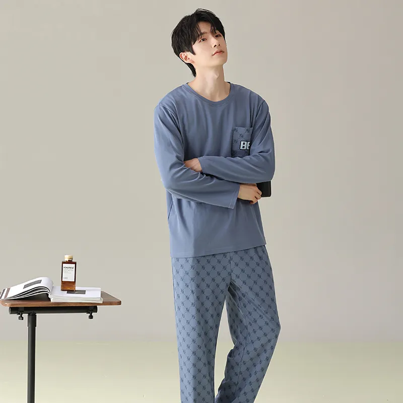 MIIOW Pajama Set Men's Sea Blue-4