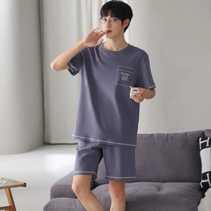 MIIOW Pajama Set Men's Pitch Black Blue-3
