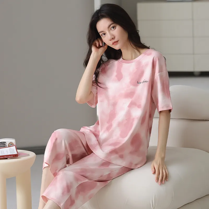 MIIOW Pajama Set Unisex White Pink-5