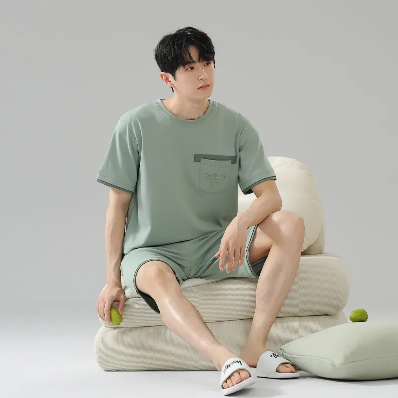 MIIOW Pajama Set Men's Avocado Green-2