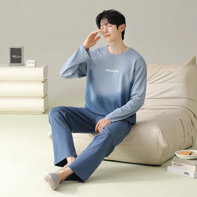 MIIOW Pajama Set Men's Gradient Blue-6
