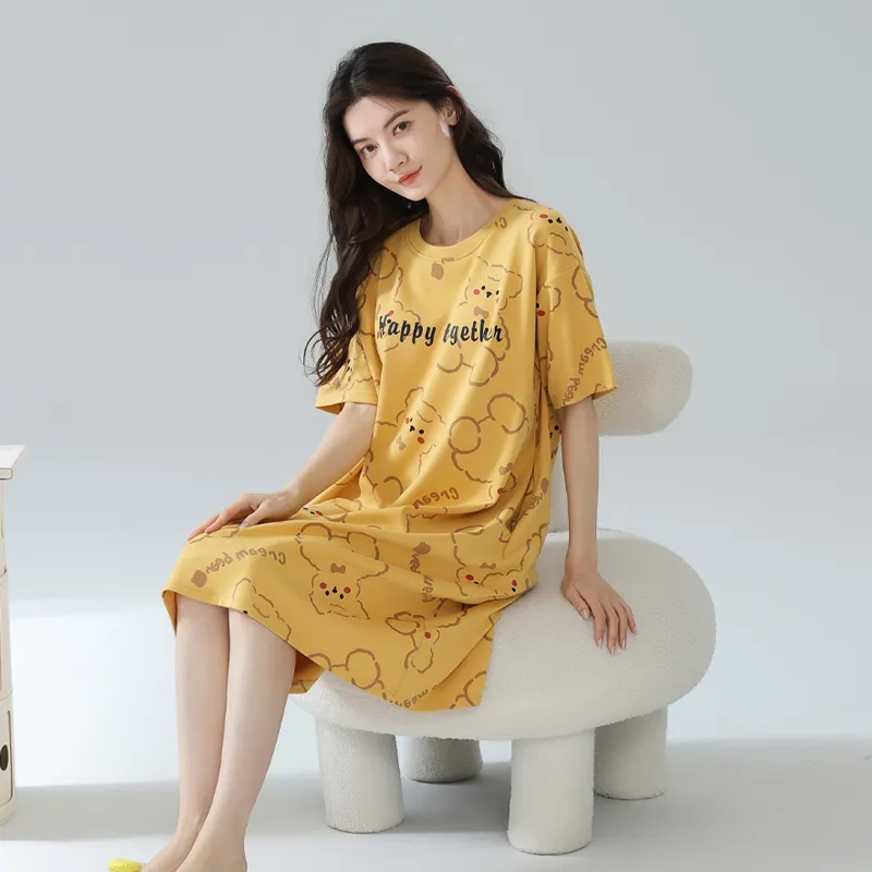 MIIOW Nightgown Women's Cream Yellow-1