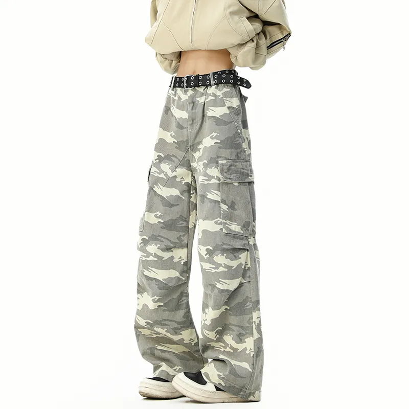 TESTUNG Casual Pants Unisex Gray-4
