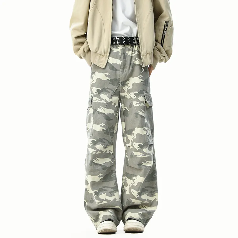 TESTUNG Casual Pants Unisex Gray-3