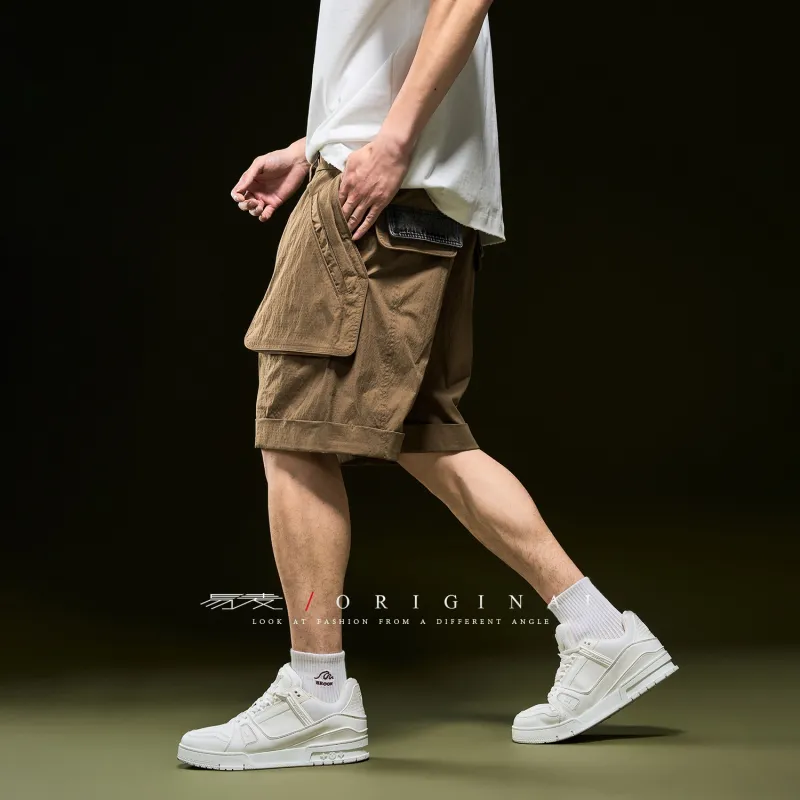 YIMAI Cargo Shorts Loose Fit Men's-3