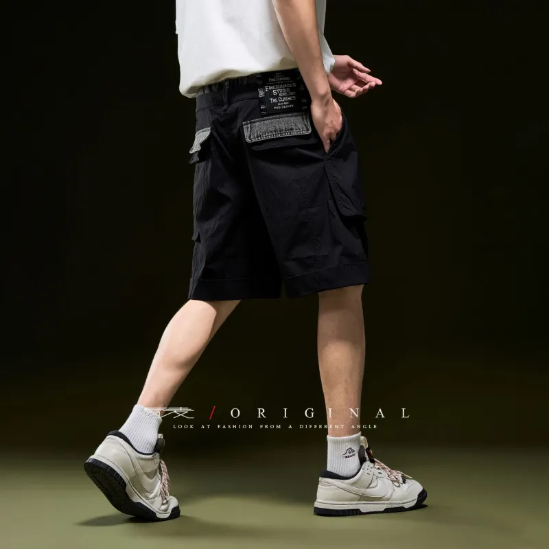 YIMAI Cargo Shorts Loose Fit Men's-10