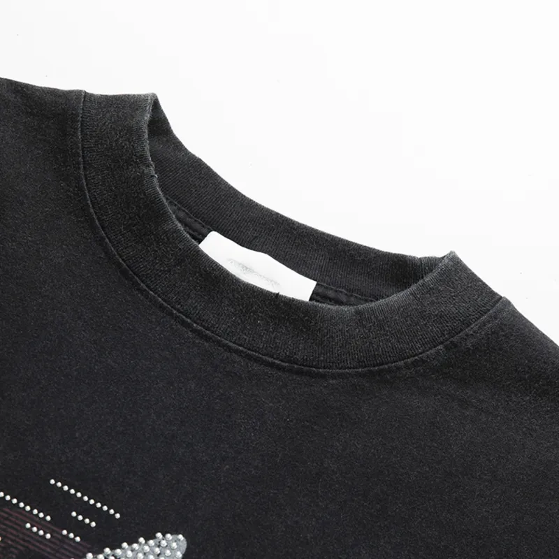 YIMAI 100% Cotton T Shirt Loose Fit Unisex Black-3
