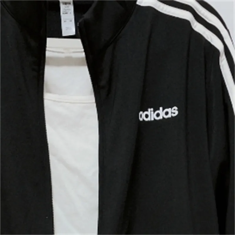 Adidas Sweatshirt Unisex Black With White Stripes-4