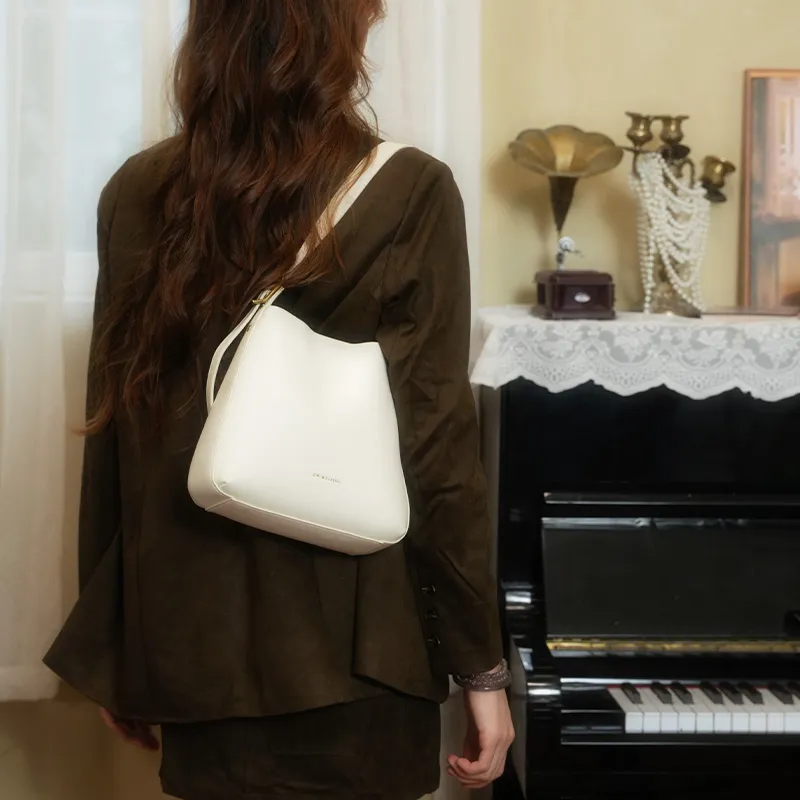 OMI Synthetic Leather Shoulder Bag Regular Women's Ecru/Brown/Pink/Black-10