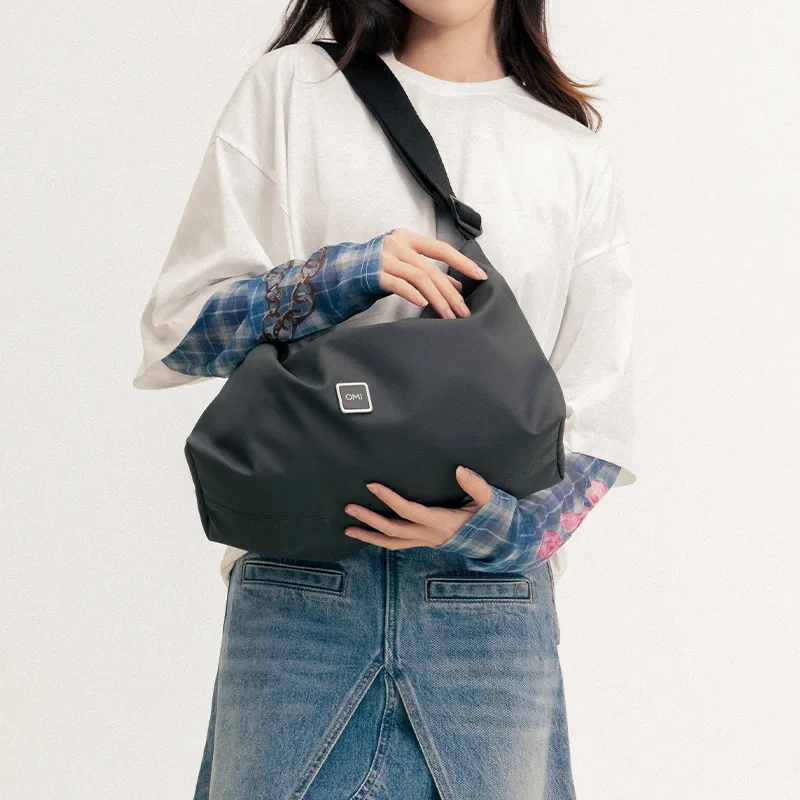 OMI Polyamide Crossbody Bag Regular Unisex Dark Gray-5