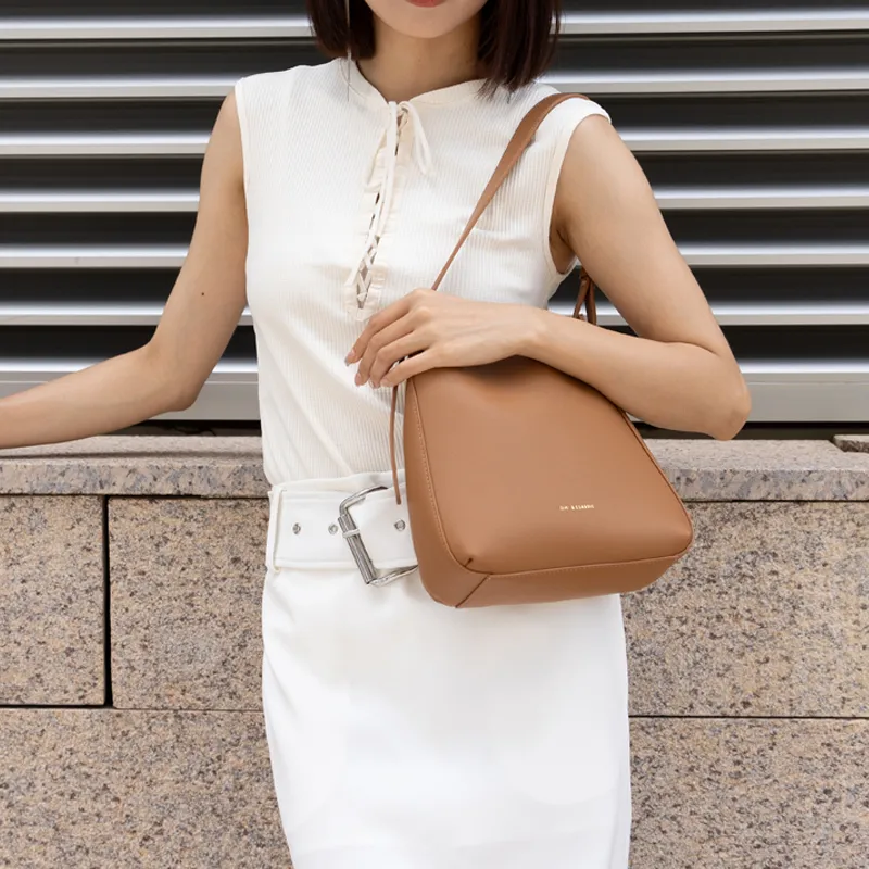 OMI Synthetic Leather Shoulder Bag Regular Women's Ecru/Brown/Pink/Black-13
