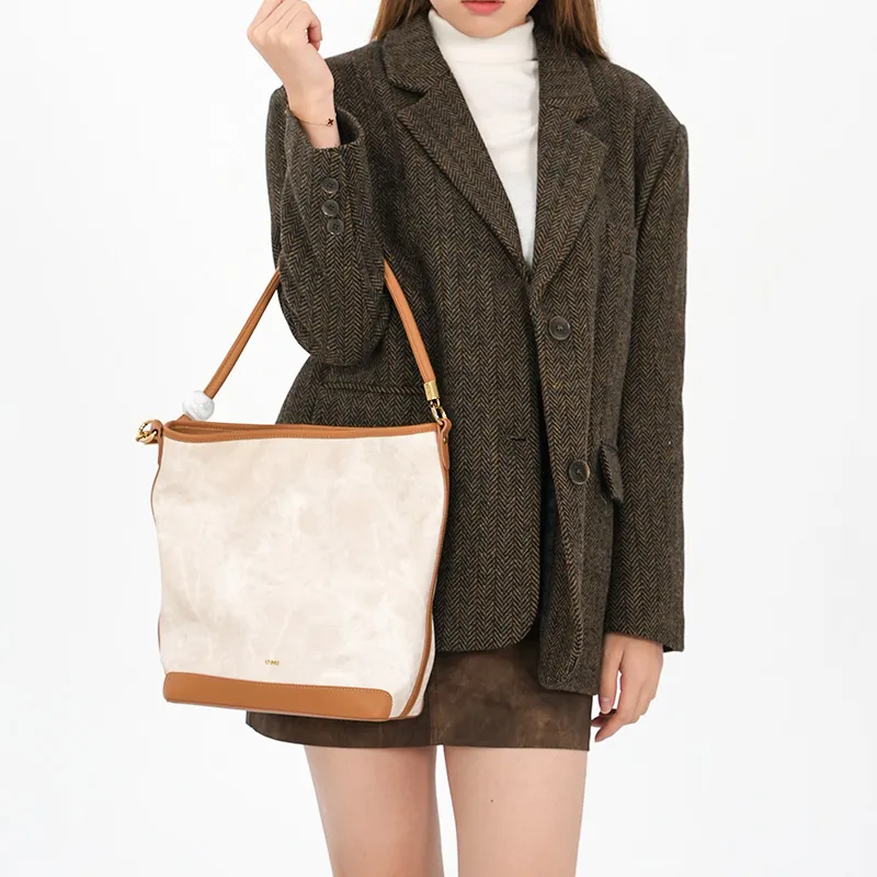 OMI Synthetic Leather Handbag, Shoulder Bag Women's Black/Apricot White/Khaki/Red Brown-10