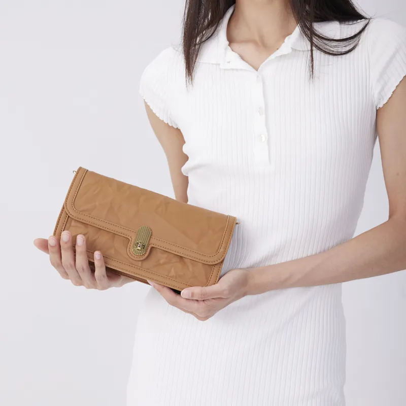OMI Synthetic Leather Shoulder Bag Crossbody Bag Clutches Regular Women's White/Pink/Black/Brown-9