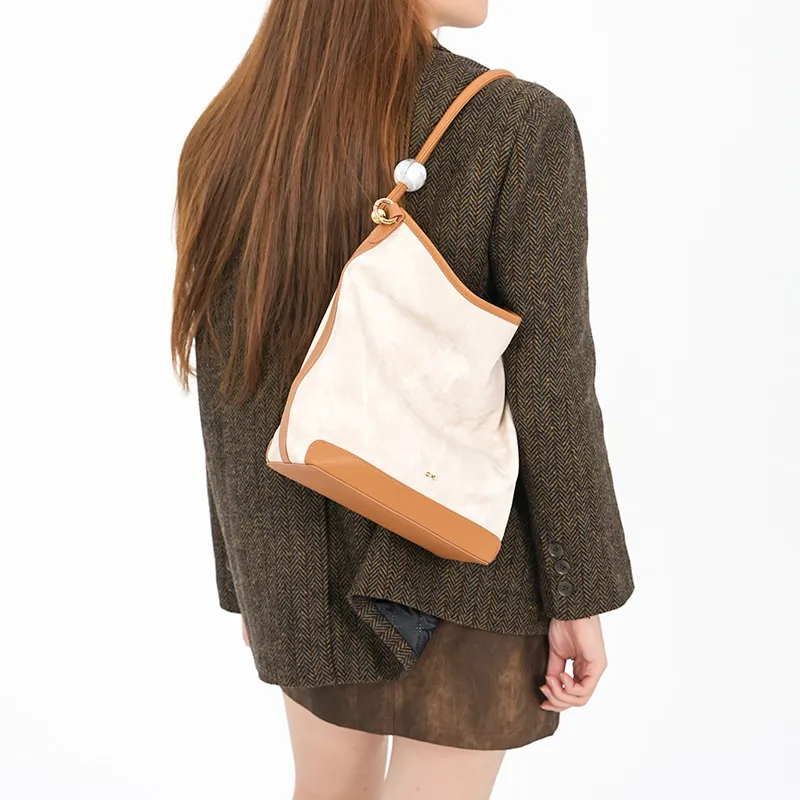 OMI Synthetic Leather Handbag, Shoulder Bag Women's Black/Apricot White/Khaki/Red Brown-11