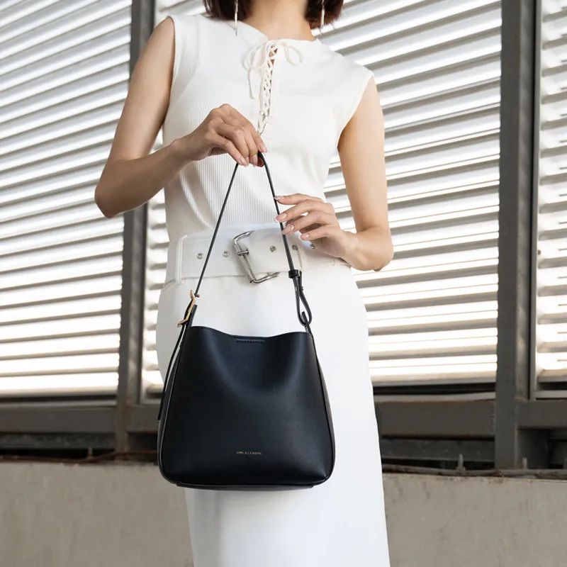 OMI Synthetic Leather Shoulder Bag Regular Women's Ecru/Brown/Pink/Black-2
