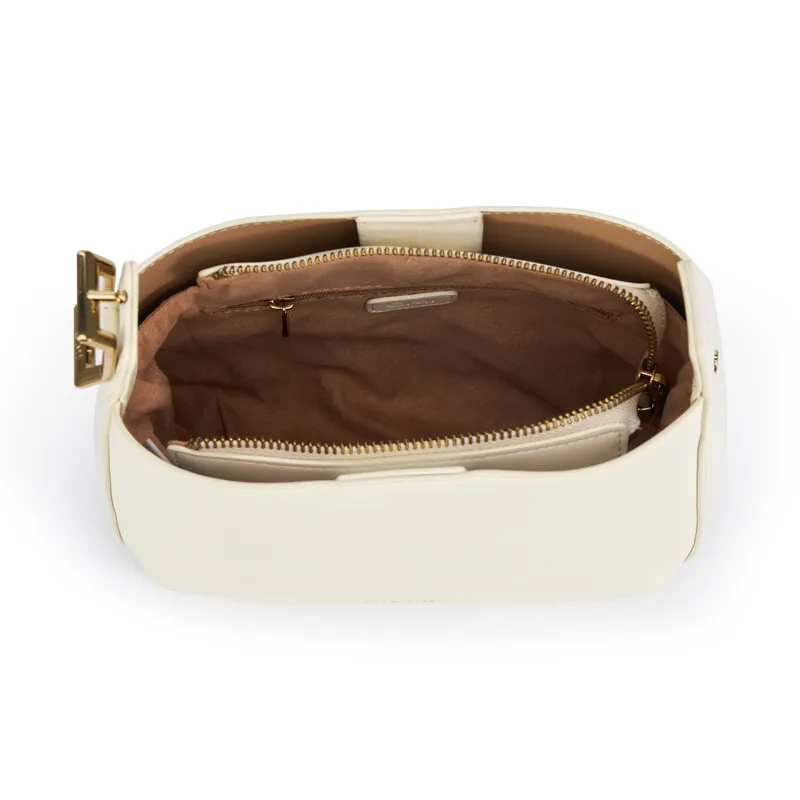 OMI Synthetic Leather Shoulder Bag Regular Women's Ecru/Brown/Pink/Black-6