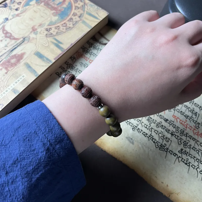 CUIJING Green Sandalwood Bracelets Unisex-3