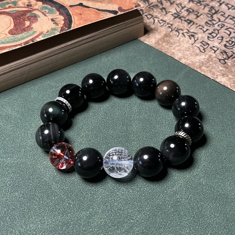 CUIJING Obsidian Bracelets Unisex-3