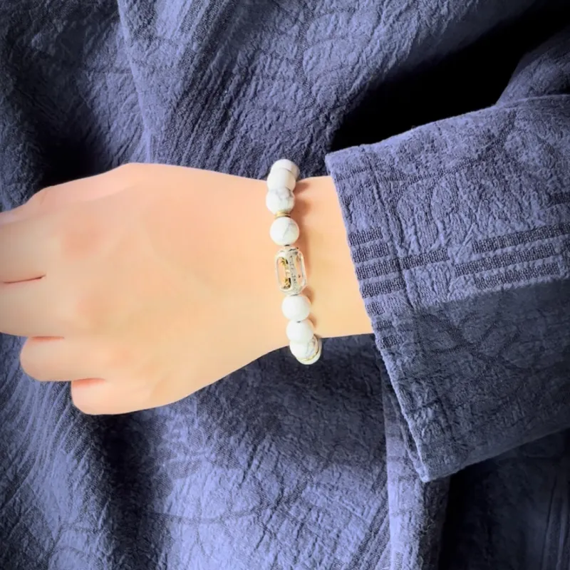 CUIJING White Turquoise Bracelets Unisex-1