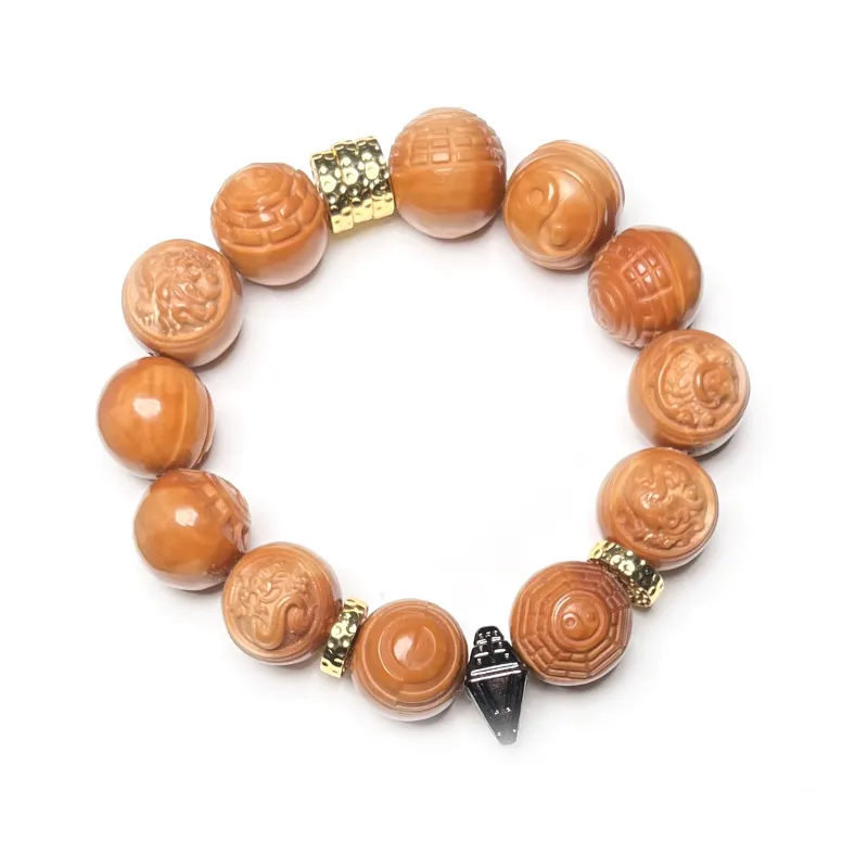CUIJING Monkey Head Walnut Bracelets Men's-3