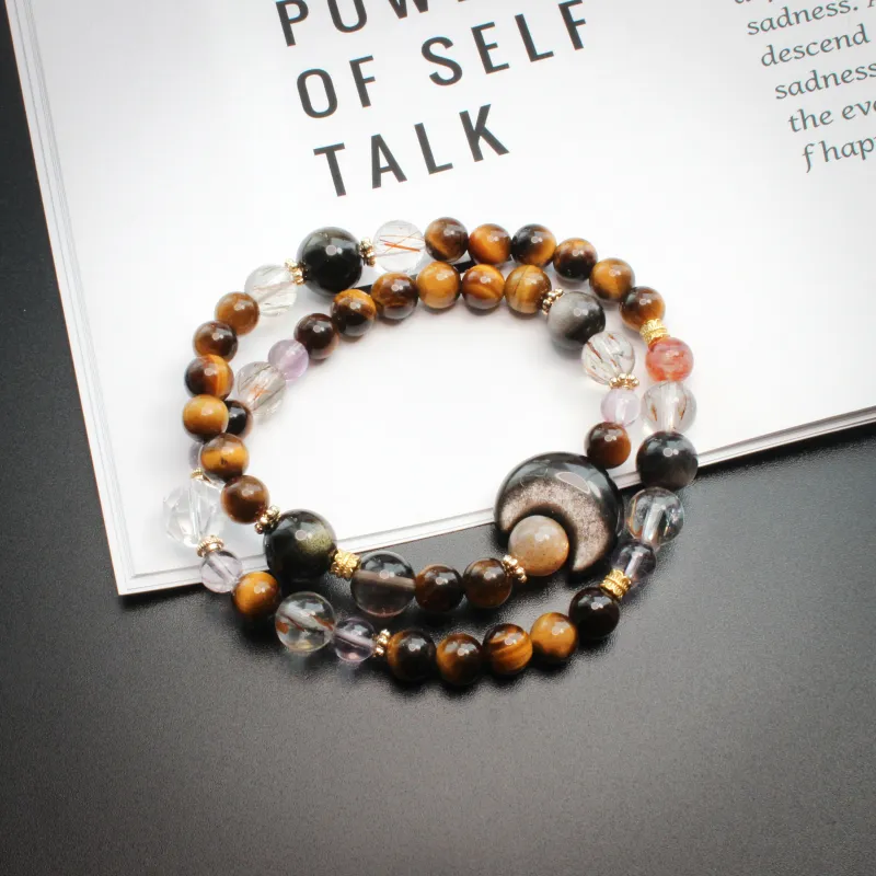 CUIJING Tiger's Eye Stone Good Luck, Collectible Beaded Bracelet Women's-1
